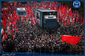 پیام رهبر معظّم انقلاب به‌مناسبت تشییع و تدفین آقای شهید ایران